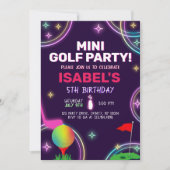 Mini Golf Feest Verjaardag Kaart (Voorkant)