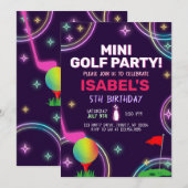 Mini Golf Feest Verjaardag Kaart (Voorkant / Achterkant)