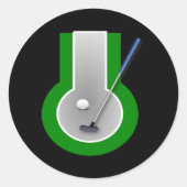 Mini Golf Game  Ronde Sticker (Voorkant)