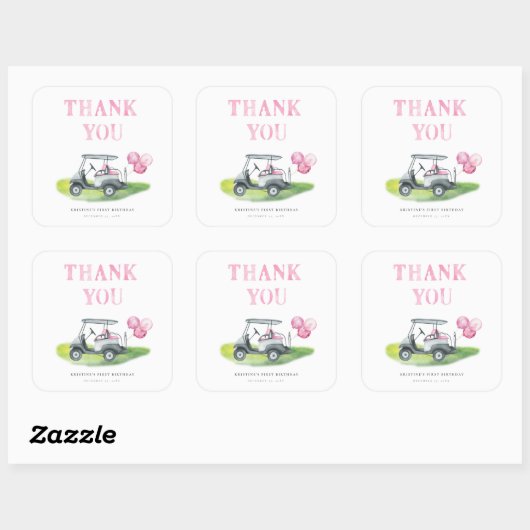 Mini Golf Gift Vierkante Sticker (Vel)