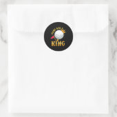 Mini Golf King Ronde Sticker (Tas)
