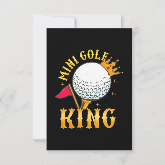 Mini Golf King RSVP Kaartje (Voorkant)