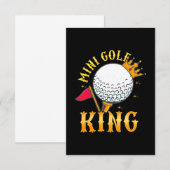 Mini Golf King RSVP Kaartje (Voorkant / Achterkant)