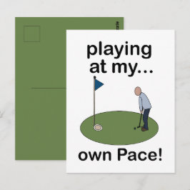 Mini Golf Minigolf Spelen In Mijn Eigen Tempo Golf Briefkaart