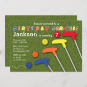 Mini Golf Par-Tee Putt Putt Jongens Verjaardag Kaart (Voorkant / Achterkant)