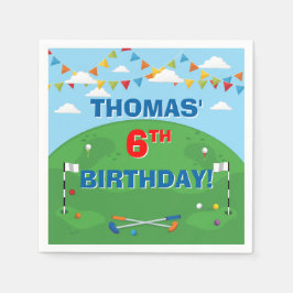 Mini Golf Putt Boys Birthday Party Servet