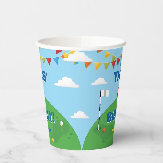 Mini Golf Putt Putt Verjaardagsfeest voor kinderen Papieren Bekers (Links)