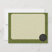 Mini golf stijl gat in een uitnodiging (Achterkant)