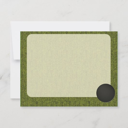 Mini golf stijl gat in een uitnodiging (Achterkant)