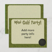 Mini golf stijl gat in een uitnodiging (Voorkant / Achterkant)