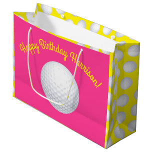 Mini Golf Verjaardagsfeestje Roze Groot Cadeauzakje
