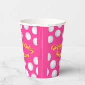 Mini Golf Verjaardagsfeestje Roze Papieren Bekers (Rechts)