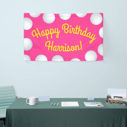 Mini Golf Verjaardagsfeestje Roze Spandoek (Beurs)