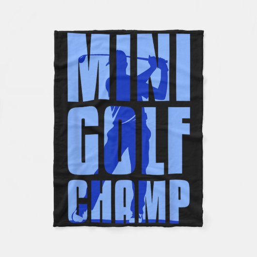 Mini Golfer Mini Golf Champ Fleece Deken (Voorkant)