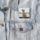 Mini Gouden Doodle Vierkante Button 5,1 Cm (In situ)