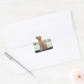 Mini gouden doodle vierkante sticker (Envelop)