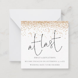 MINI | Goudglitter-Confetti op het laatste Verlovi Notitiekaartje