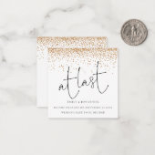 MINI | Goudglitter-Confetti op het laatste Verlovi Notitiekaartje (Voorkant / Achterkant in situ)