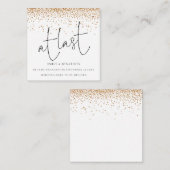 MINI | Goudglitter-Confetti op het laatste Verlovi Notitiekaartje (Voorkant / Achterkant)