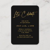 Mini Grad Cap Script Photo Graduation Invite Informatiekaartje (Achterkant)