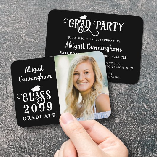 Mini Graduation Party Fotoklas Jaar Uitnodigen Informatiekaartje