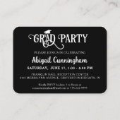 Mini Graduation Party Fotoklas Jaar Uitnodigen Informatiekaartje (Achterkant)