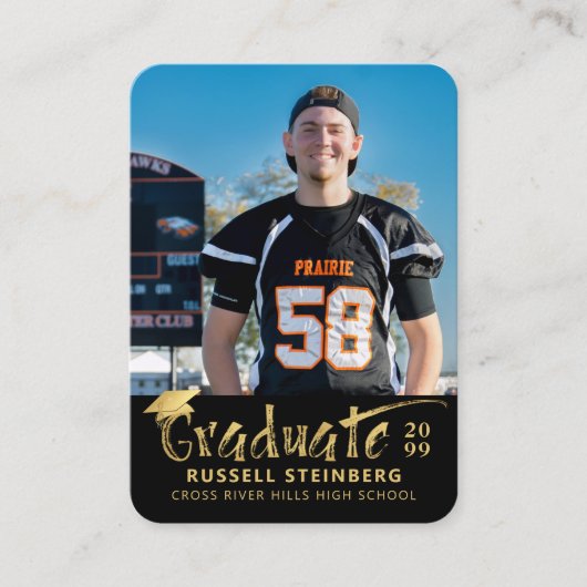 Mini Graduation Party Fotouitnodiging Kaart Visitekaartje (Voorkant)