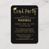 Mini Graduation Party Fotouitnodiging Kaart Visitekaartje (Achterkant)