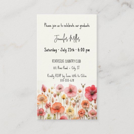 Mini Graduation Party uitnodiging aankondiging (Voorkant)