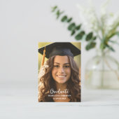 Mini Graduation Photo QR Code Website  Informatiekaartje (Staand voorkant)