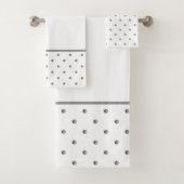Mini Gray Waterverf Polka Dots Bad Handdoek (Insitu)
