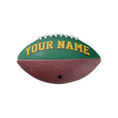 Mini GREEN AND GOLD Personalized Football (Gedraaid 270)