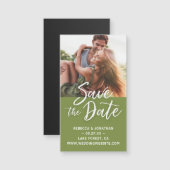 Mini Green Photo Sla de datum Uitnodigingen Magnee (Voorkant / Achterkant)