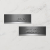Mini Grey Metal Promoter Visitekaartje (Voorkant / Achterkant)
