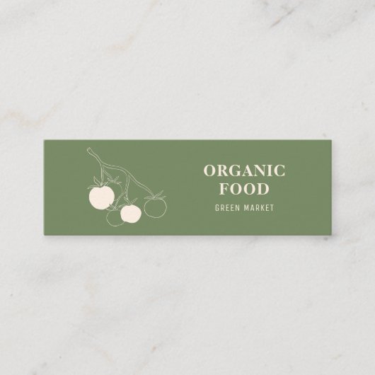 Mini Groene Biologische Voeding | Moderne boerenma Mini Visitekaartje (Voorkant)
