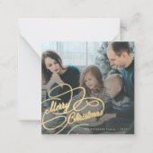 MINI GROOTTE 2 familiefoto Vroege kerstvakantie Notitiekaartje (Voorkant)