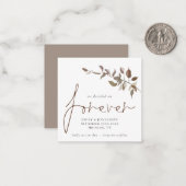 Mini-grootte| Beslissen op forever afvuldatum Notitiekaartje (Voorkant / Achterkant in situ)