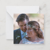 Mini-grootte | Boho Pampas Foto Weddenschap Hartel Notitiekaartje (Achterkant)