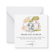 MINI-GROOTTE | Cute Elephant Baby shower Hartelijk