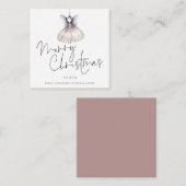 Mini-grootte | Fairy minimalist kerstkaart Notitiekaartje (Voorkant / Achterkant)