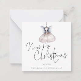 Mini-grootte | Fairy minimalist kerstkaart Notitiekaartje