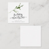 Mini-grootte | Foliage Merry kerstfeestdag Notitiekaartje (Voorkant / Achterkant)