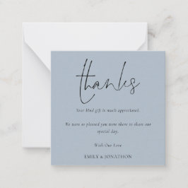 MINI-GROOTTE | Manuscript Photo Wedding Dusty Blue Notitiekaartje