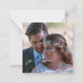 MINI-GROOTTE | Manuscript Photo Wedding Dusty Blue Notitiekaartje (Achterkant)