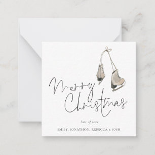 Mini-grootte   Minimale ijskerst-Schaatsen Notitiekaartje