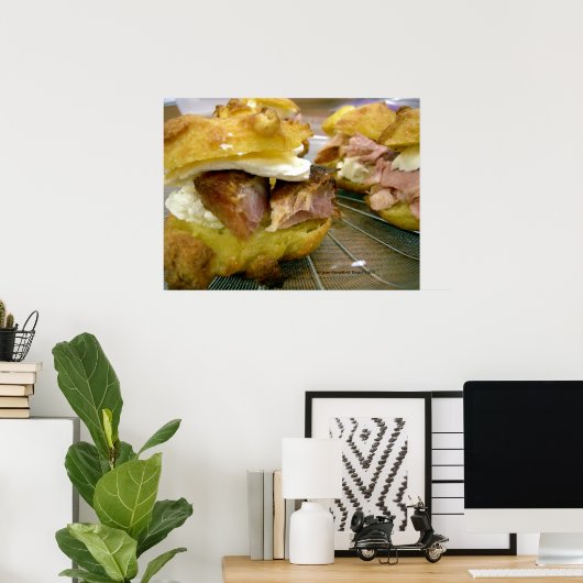 Mini-ham en kaassammies poster (Thuiskantoor)