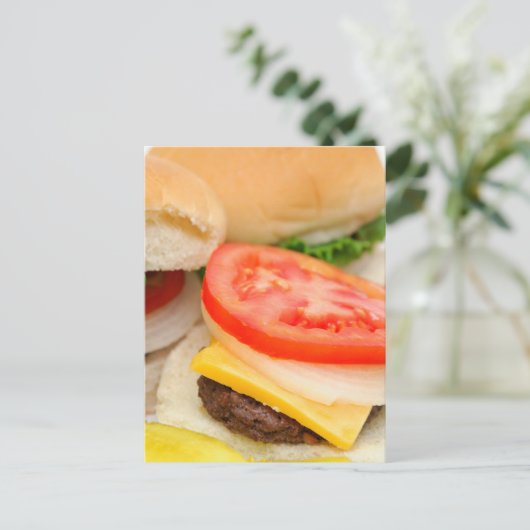 Mini Hamburgers Briefkaart (Staand voorkant)