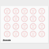 MINI HARTEN 1,5" Ronde "Hand gemaakte" Stickers (Vel)