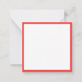 MINI HARTEN 2,5" Vierkante Platte Kaart II Notitiekaartje (Achterkant)