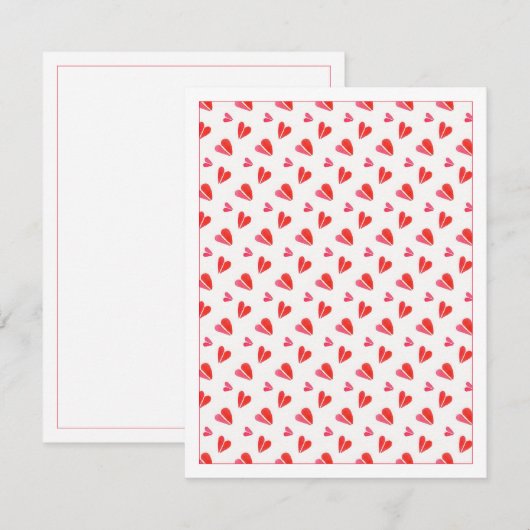 MINI HARTEN 4.25x5.5 Blanco Vlakke kaart Notitiekaartje (Voorkant / Achterkant)